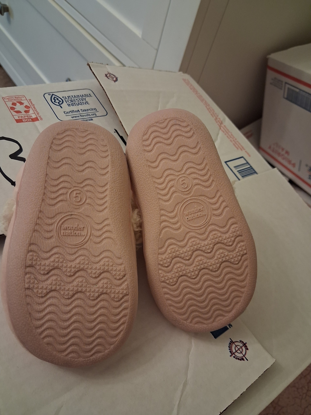 wonder nation Blush Pink Slip-On Kids Slippers